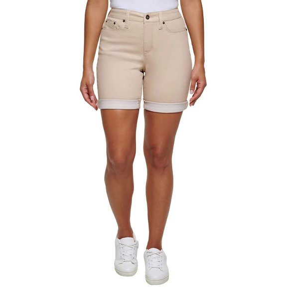 NWT DKNY Jeans Women's 9" Bermuda Summer Shorts Rolled Hem Size 6 $55 1HL039 - Picture 1 of 3